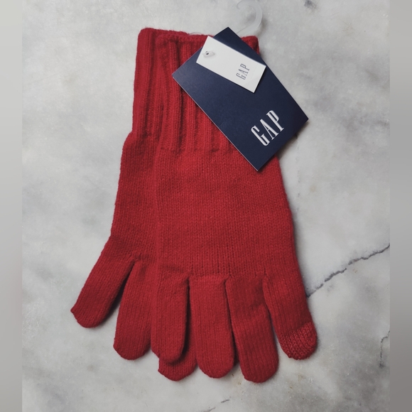 NWT GAP Women's Red Smartphone Winter Gloves, One Size - Picture 1 of 8